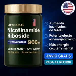 Liposomal | Complejo Natural de NAD+ Resveratrol en Cápsulas