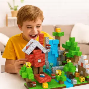 Cubos Magnéticos Minecraft – 100 Piezas