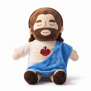 Peluche Jesús con Respiración Calmante y Luz Reconfortante